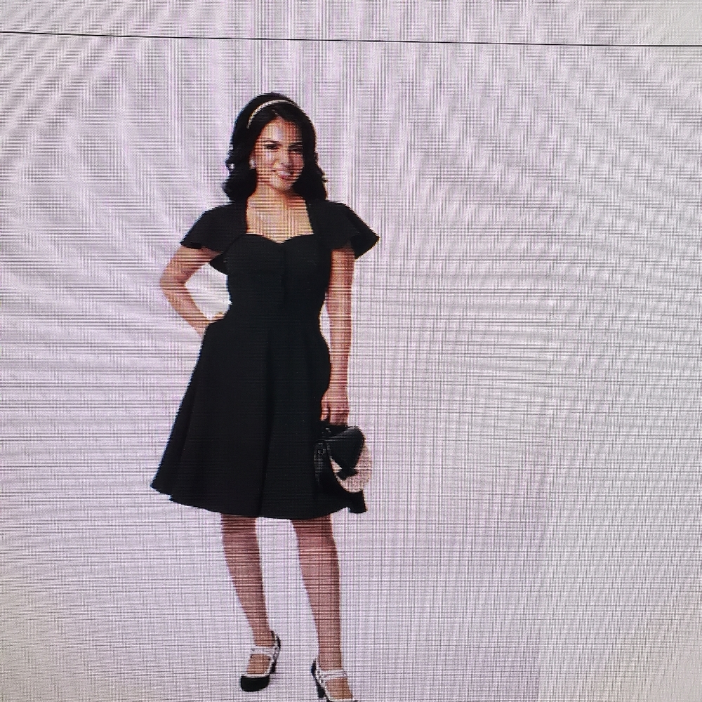 NWT Black caplet swing dress XL